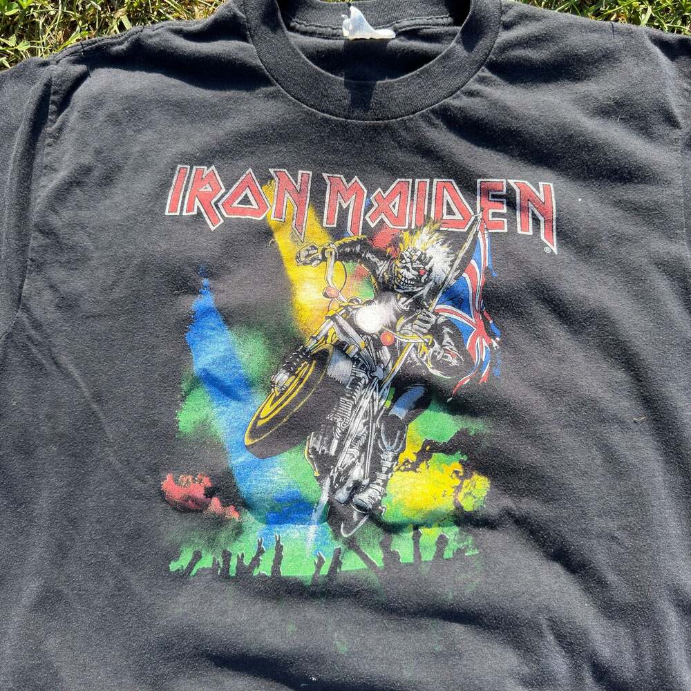 Vintage 1989 Iron Maiden Maiden England Concert T-Shirt Size Large